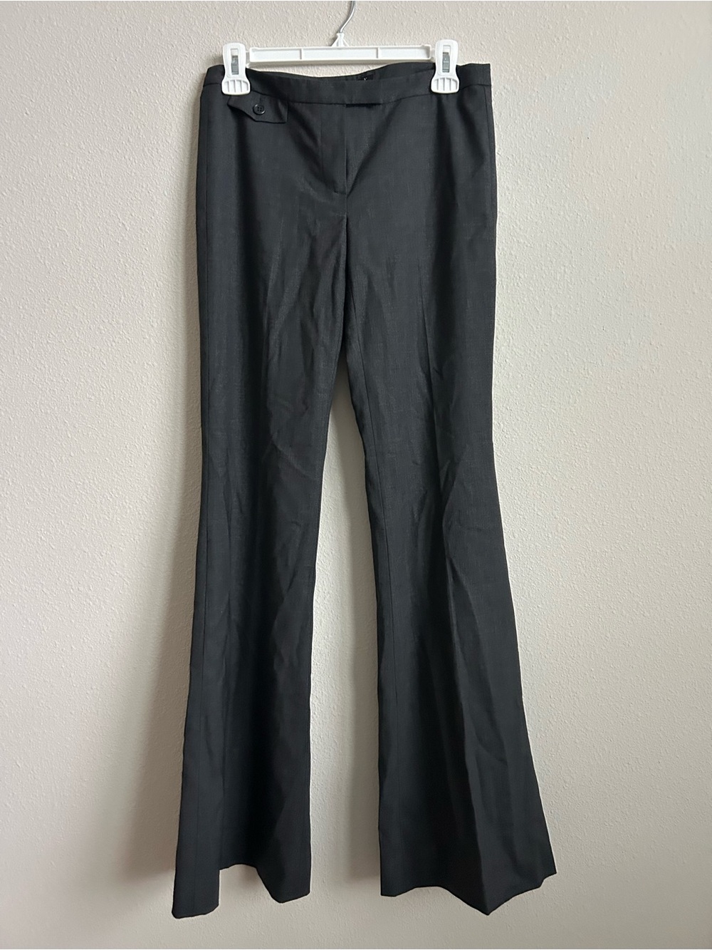 NWT 235$ Theory Dark Gray 96% Wool Wide Leg Dress Pants - Picture 2 of 13